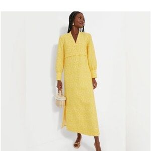 Tuckernuck Yellow Floral Long Sleeve Dress